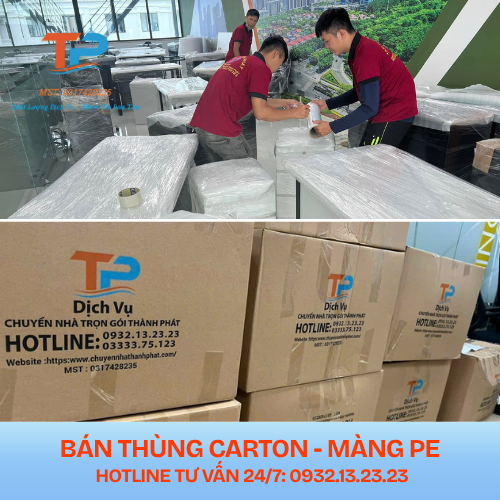 thùng carton màng PE